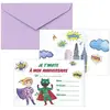 Image de Lot de 8 cartons d'invitation anniversaire Super-HÃ©ros