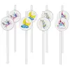 Image de Lot de 8 pailles anniversaire Licornes