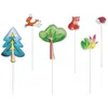 Image de Lot de 6 piques Ã  gÃ¢teau anniversaire Animaux de la forÃªt