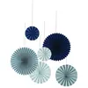 Image de Lot de 6 rosaces Ã  suspendre bleues