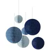 Image de Lot de 6 boules alvÃ©olÃ©es bleues