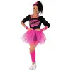 Image de Set dÃ©guisement annÃ©es 80 tutu rose