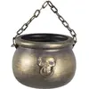 Image de Chaudron de sorciÃ¨re dorÃ© avec chaine 23 cm