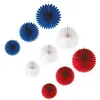 Image de Lot de 9 Rosaces Ã  suspendre France Bleu Blanc Rouge