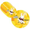Image de Lot de 8 assiettes Lapins CrÃ©tins 23 cm