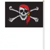 Image de Drapeau de Pirate 30 x 45 cm avec manche