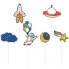 Image de Lot de 6 piques Ã  gÃ¢teau ThÃ¨me Espace