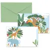 Image de Lot de 8 cartes d'invitation Animaux de la Savane
