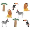 Image de Lot de 40 confettis de table Animaux de la Savane