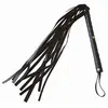 Image de Fouet Ã  laniÃ¨res, imitation cuir, noir, 65 cm