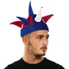 Image de Chapeau Velours bouffon Ã  clochettes, bleu blanc rouge