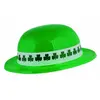 Image de Chapeau plastique melon vert St Patrick avec bande de trÃ¨fles