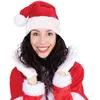 Image de Bonnet PÃ¨re NoÃ«l rouge avec filaments argents, lumineux
