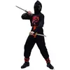 Image de DÃ©guisement enfant Ninja noir et rouge taille 7/9 ans