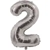 Image de Ballon alu mylar 30cm CHIFFRE 2, Argent