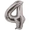 Image de Ballon alu mylar 30cm CHIFFRE 4, Argent