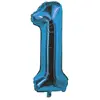 Image de Ballon alu mylar 30cm CHIFFRE 1, bleu électrique