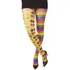 Image de Collants opaques de clown Ã  rayures et pois