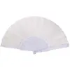 Image de Eventail en tissu 40 cm, Blanc