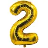 Image de Ballon alu mylar 85cm CHIFFRE 2, Or