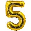 Image de Ballon alu mylar 85cm CHIFFRE 5, Or