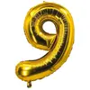 Image de Ballon alu mylar 85cm CHIFFRE 9, Or