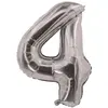 Image de Ballon alu mylar 85cm CHIFFRE 4 Argent