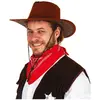 Image de Chapeau Cowboy imitation nubuck adulte, Marron FoncÃ©