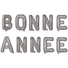 Image de Ballon mylar alu Bonne AnnÃ©e Argent