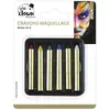 Image de Crayon maquillage, blister de 6, rouge, jaune, vert, bleu, noir, blanc