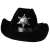 Image de Chapeau feutre shÃ©rif adulte, noir