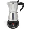 Image de Cafetière italienne électrique 6 tasses argent - Livoo - DOD117A -