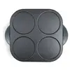 Image de Mini crêpière party LIVOO DOC266G 4 emplacements Ø12 cm 1500 W revêtement antiadhésif thermostat automatique poignées Gris/Noir - Neuf