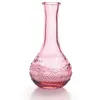 Image de Vase Vintage En Verre À Reliefs - Rose - 7,5 X 15,8 Cm