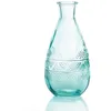 Image de Vase Vintage En Verre À Reliefs - Bleu - 7,5 X 15,8 Cm