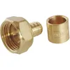 Image de Ayor - Raccord Droit À Glissement Pour Tube Per Ø12 - Ecrou-tournant F15/21 - Lot De 10