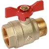 Image de Somatherm - Vanne À Sphère Pn30 Passage Intégral Acs Papillon Rouge M/f 3/4'(20x27)