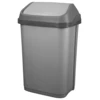 Image de Aluminium Et Plastique - Aluminium Et Plastiq - Poubelle 50 Litres Couvercle Basculant Gris Silver