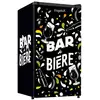 Image de Mini réfrigérateur Frigelux BAB89NE 88L Noir porte réversible, éclairage LED, clayettes en verre, froid statique - Neuf