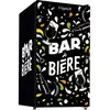 Image de FRIGELUX BAB89NEG, réfrigérateur pour bières, 88 litres, porte en verre, éclairage LED, réglage de température de +2 à +8 °C, 39 dB, appareil indépendant, couleur noire