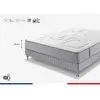 Image de Ensemble SIMMONS SW3, matelas à ressorts ensachés de 160x200 cm avec sommier fixe, hauteur de 25 cm, fermeté standard, équipé de 4 poignées