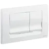 Image de Regiplast   Plaque De Commande Wc Blanche Double Débit 3-6 Litres   Pour Bâti Césame Et Futura 74   Dimensions 160 X 245 Mm