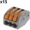 Image de Wago - Lot 15 Bornes Fil Souple Rigide 3 Entrees