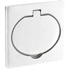 Image de Zenitech   Prise De Sol 2p+t 16a Ip44 Aluminium Brossé   Clapet Protection 90°   Boîte Encastrement Ø67mm   Pour Intérieur Et Extérieur