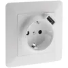Image de Prise Schuko + Usb - Blanc Zenitech