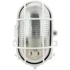 Image de Hublot Ovale D'Éclairage Extérieur Ip44 En Applique Avec Grille, Blanc