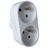 Image de Adaptateur facade Biplite ZENITECH 16A 230V 2 sorties 2P+T Blanc en polycarbonate - Neuf