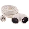 Image de Zenitech - Prolongateur Bi Tête 3g1,5mm² - Blanc 5m - 1 Prise Mâle + 2 Prises Femelle - Blanc