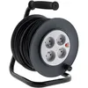 Image de Zenitech - Enrouleur 4 Prises 16a Câble 3g1,5mm² 20m + Coupe-circuit - Noir
