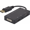 Image de Hypertec 127377-HY câble vidéo et adaptateur DisplayPort DVI-D + VGA (D-Sub) + HDMI Noir - Neuf
